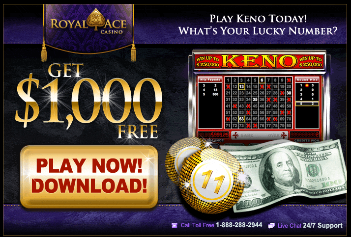 Royal Ace |Up to $1000 free to play Keno