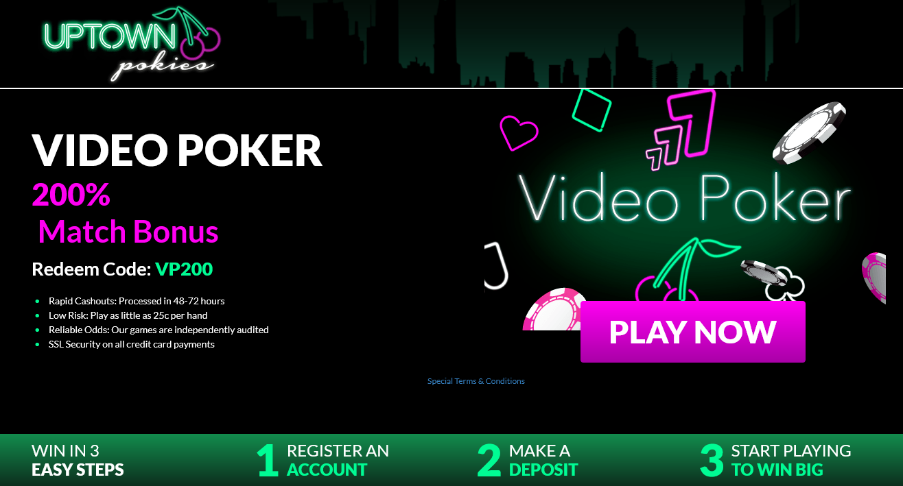 Uptown Pokies - Video Poker